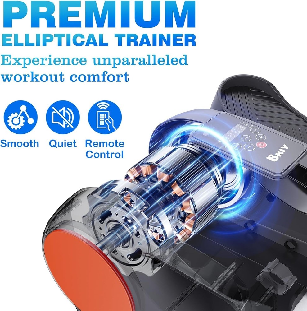 Electric Under-Desk Elliptical Machine 12-Speed Touch Screen Remote Control US
