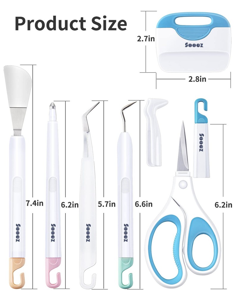 Weeding Tools for Vinyl, 6PCS Basic Tools Set, Precision Craft Vinyl Tool Kit...