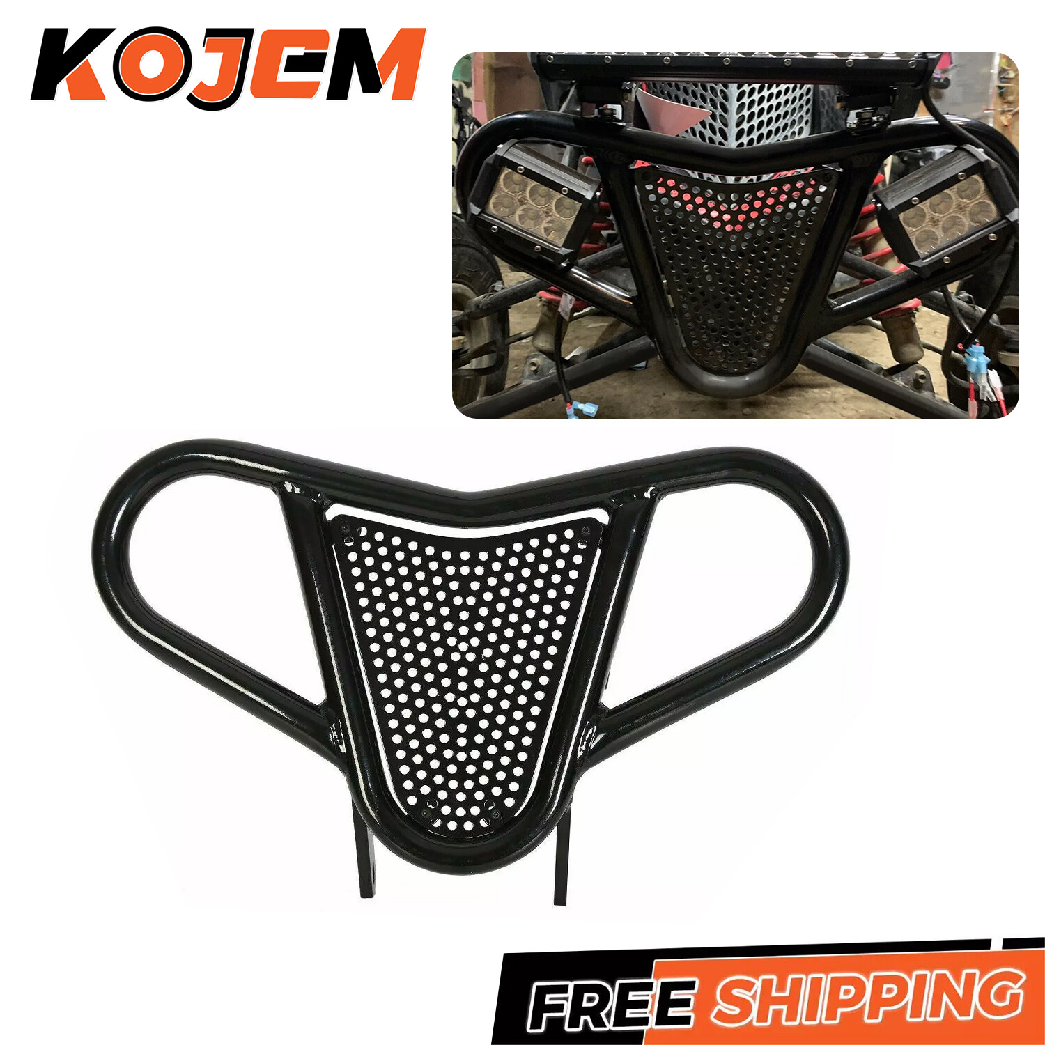 KOJEM For 03-14 Suzuki Quadsport Z400 LTZ400 /03-06 Kawasaki KFX400 Front Bumper