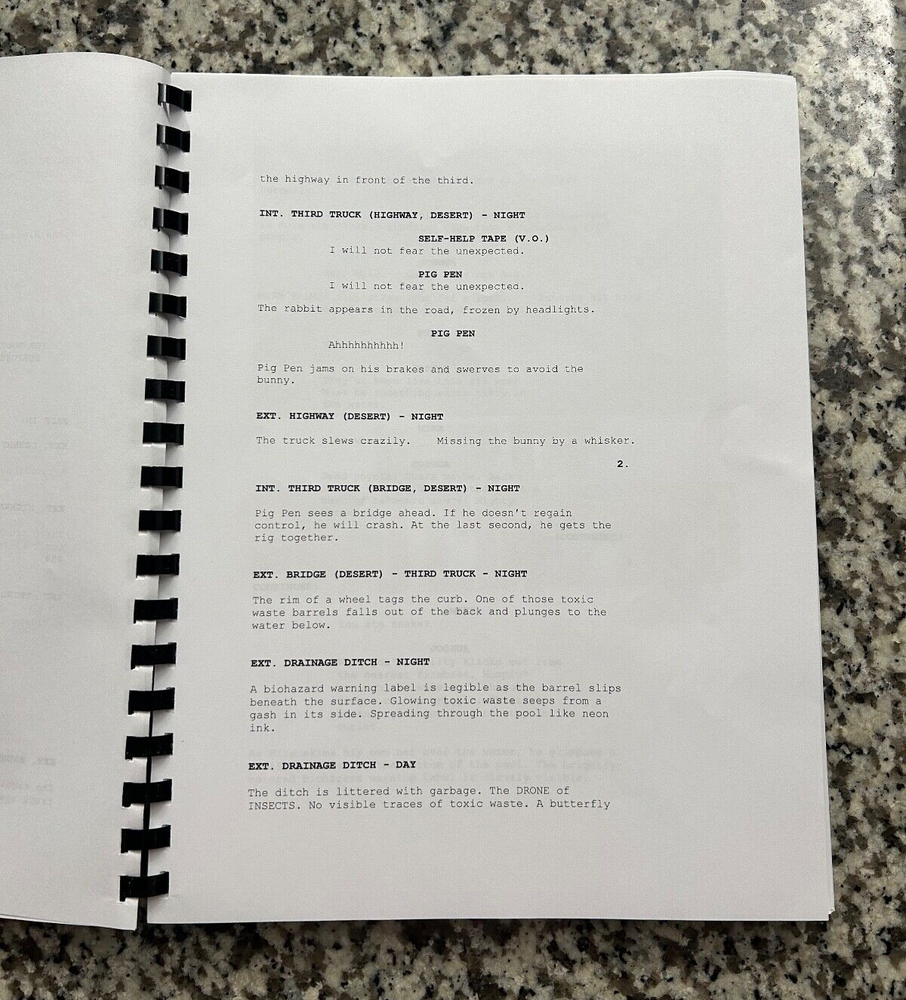Eight Legged Freaks Horror Movie Script Reprint Full Screenplay Script