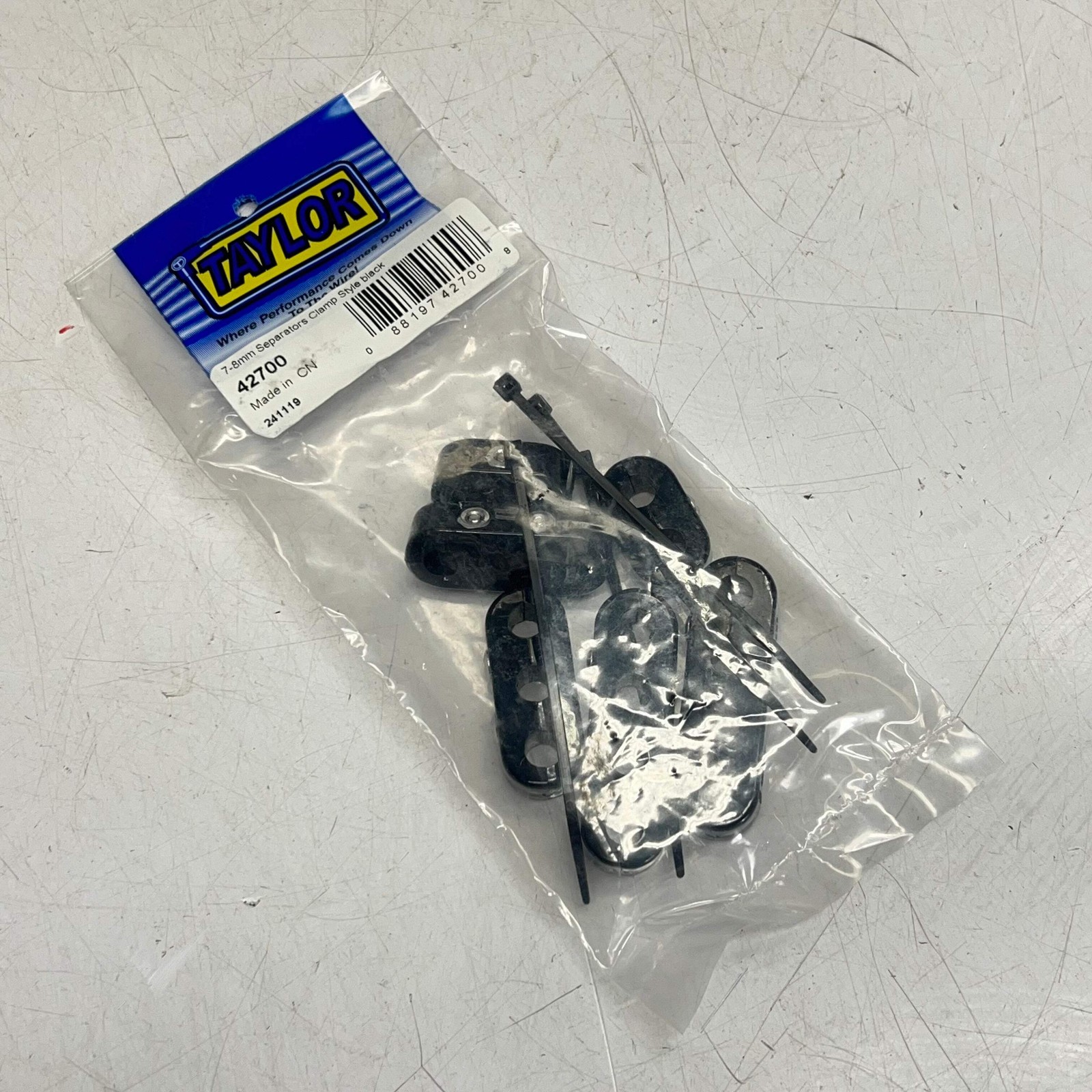 TAYLOR CABLE (6 PIECE) Taylor Clamp Style Wire Separator Set 7-8.2MM Black 42700