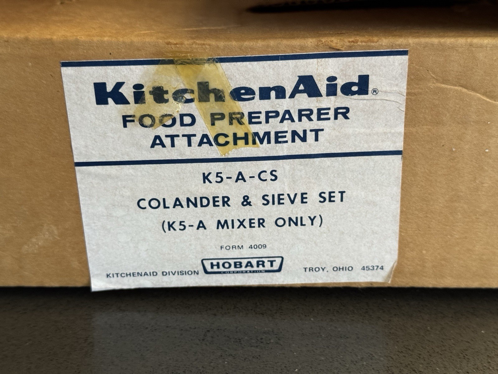Vintage KitchenAid Hobart Colander & Sieve Food Strainer + Wooden Paddle Press