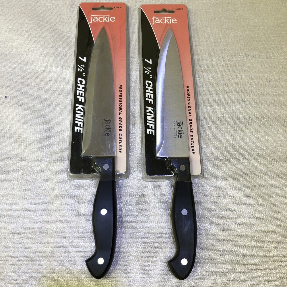 2 jackie cultery 7 1/2'' chef knifes blade