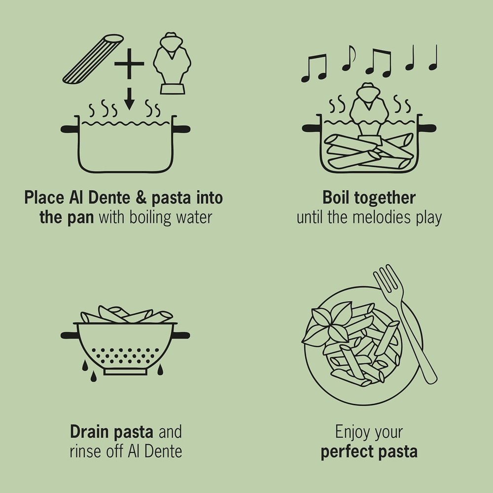 Al Dente Red - the Singing Floating Pasta Timer: Will Sing Different Tunes When
