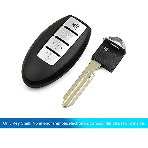 4 Buttons Uncut Insert Key Fob Remote Control Case Shell Replacement