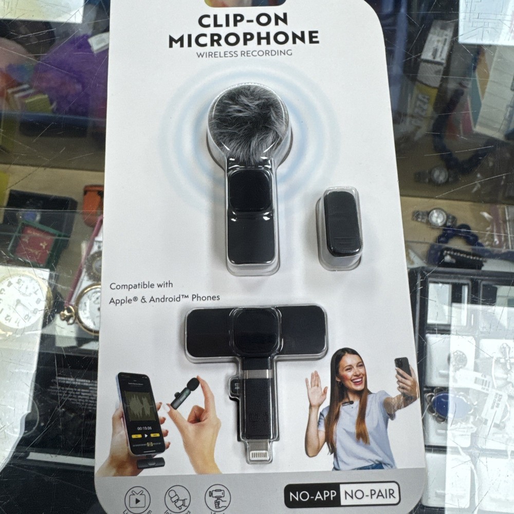 Up-Tech Clip On Microphone Wireless Recording No-App/No-Pair