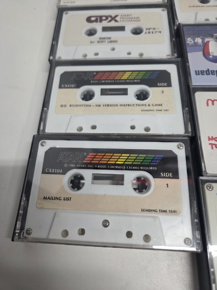 Vintage Atari Program Cassette Lot