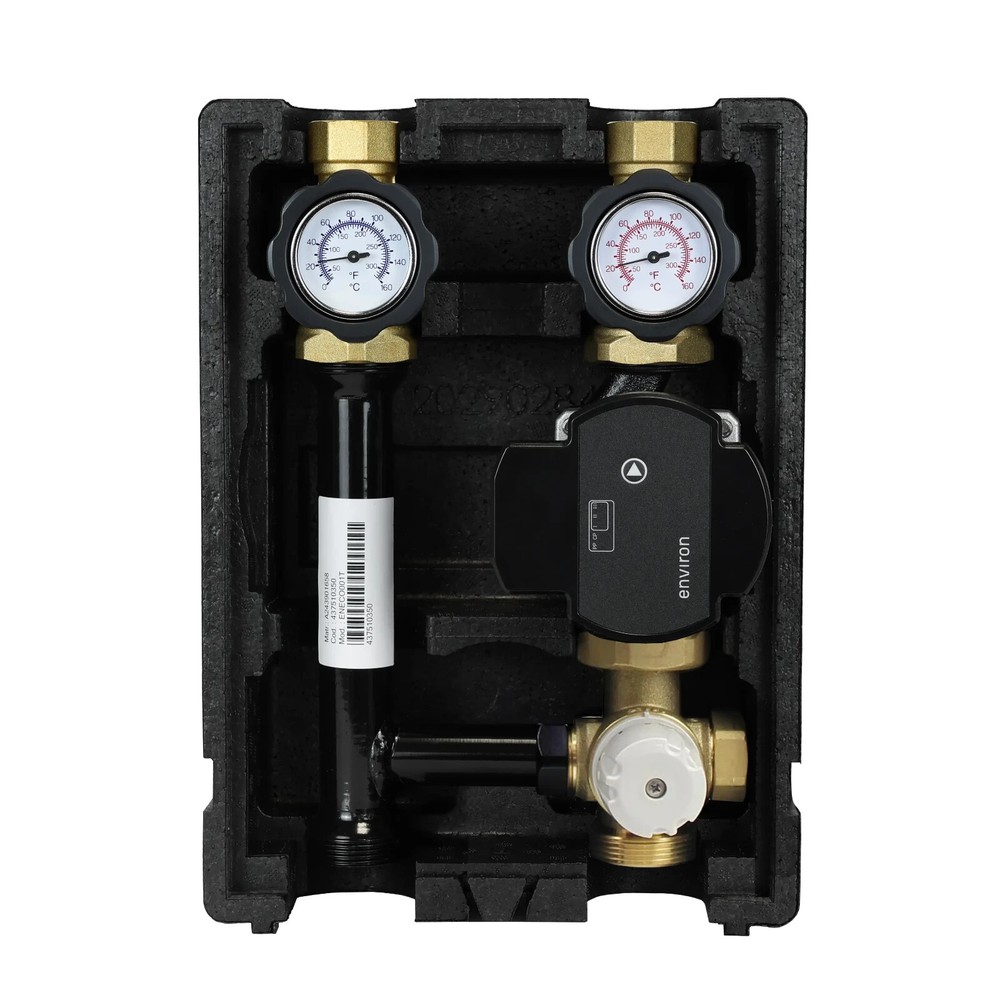 2x Fixed Value 25-55°C Pump Group DN25 for Underfloor Heating Wilo