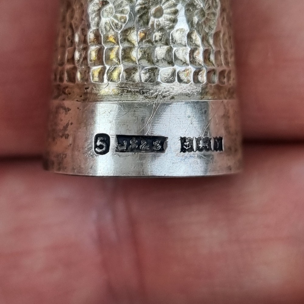 Vintage Solid Silver Thimble Birmingham 1973 James Swann & Sons