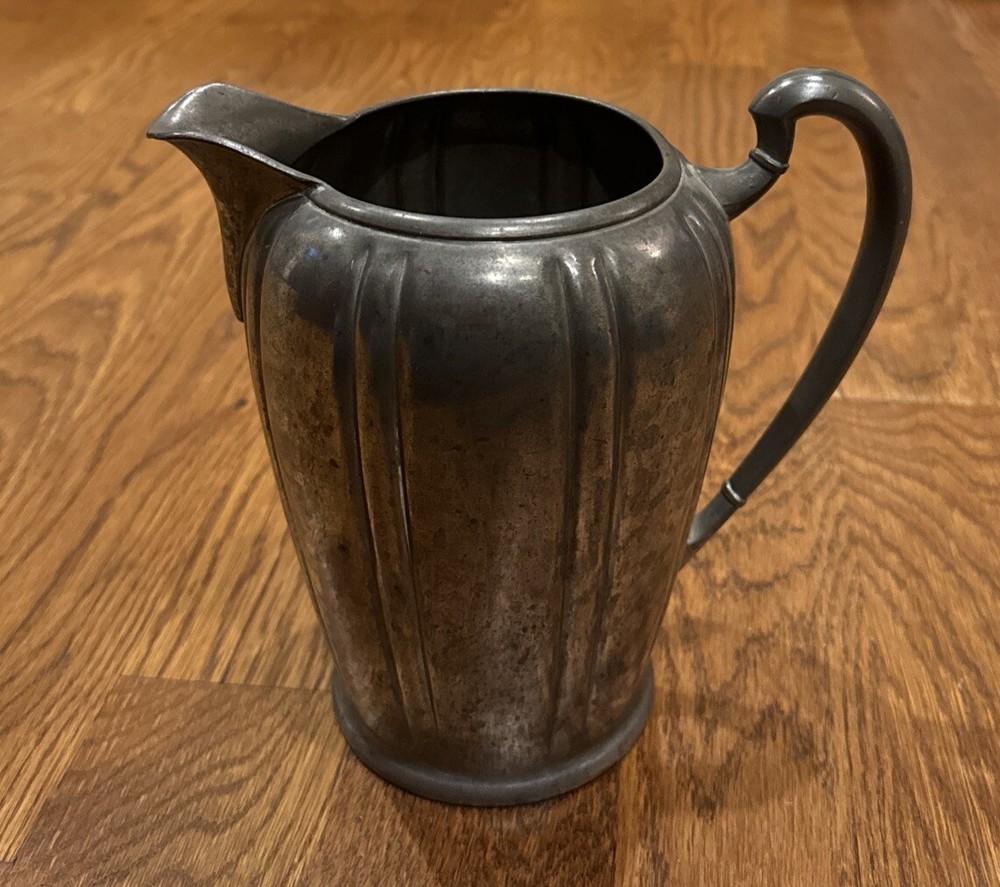 Vintage Pilgrim Solid Pewter 5 Pint Pitcher