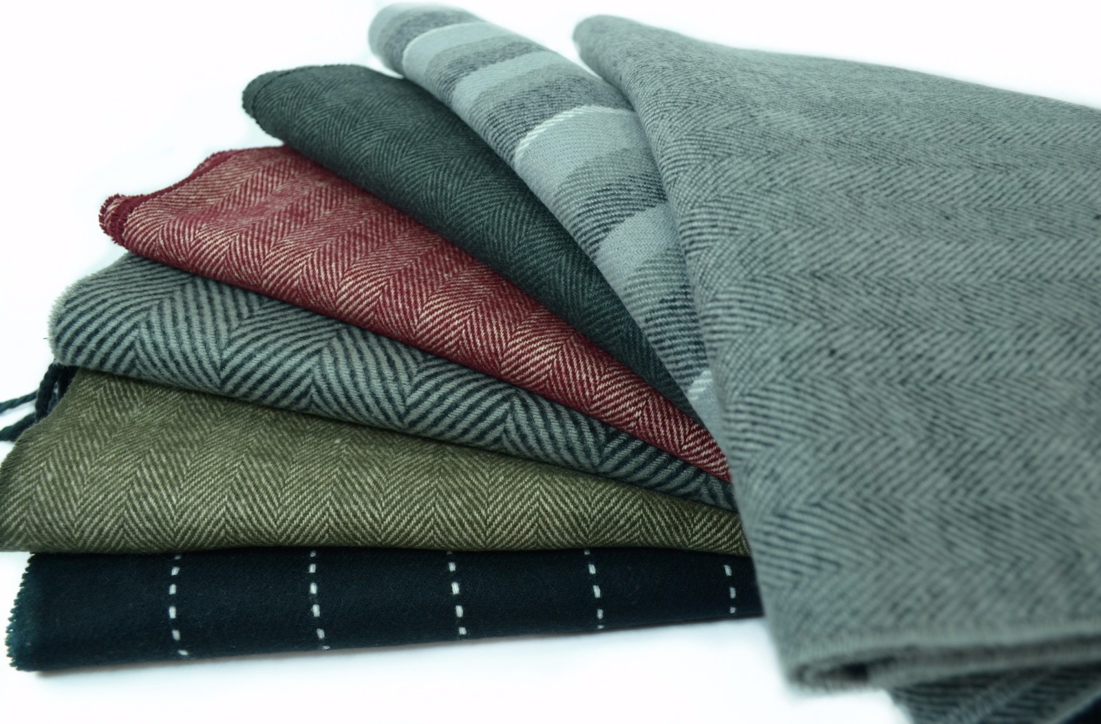 New Men Women 100% CASHMERE Warm Warp Scarf Scotland Thick Stripe Super Soft