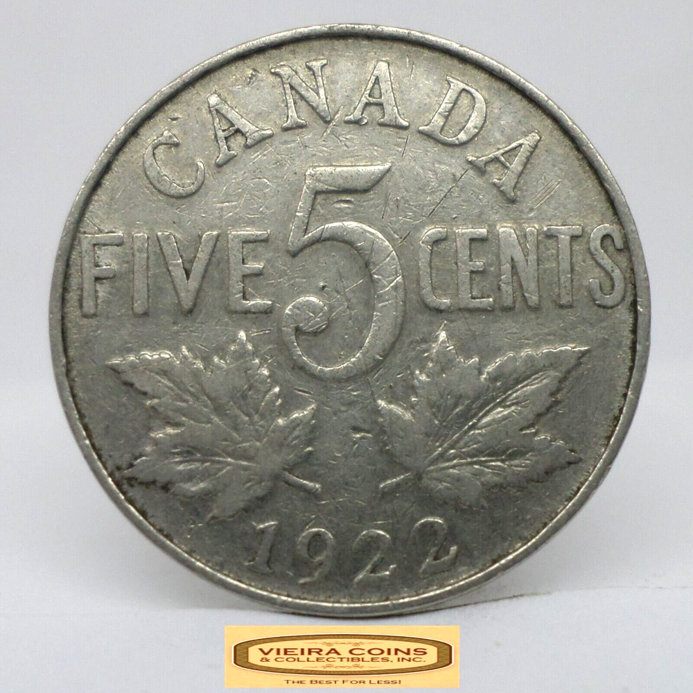 1922 Canada 5 Cents - #C40489NQ