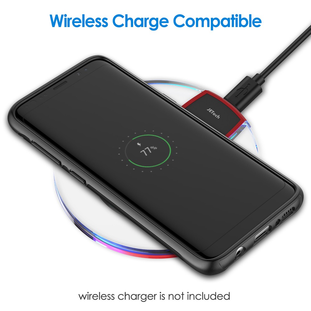 JETech Case for Samsung Galaxy S8 Dual Layer Shockproof Protective Cover Black