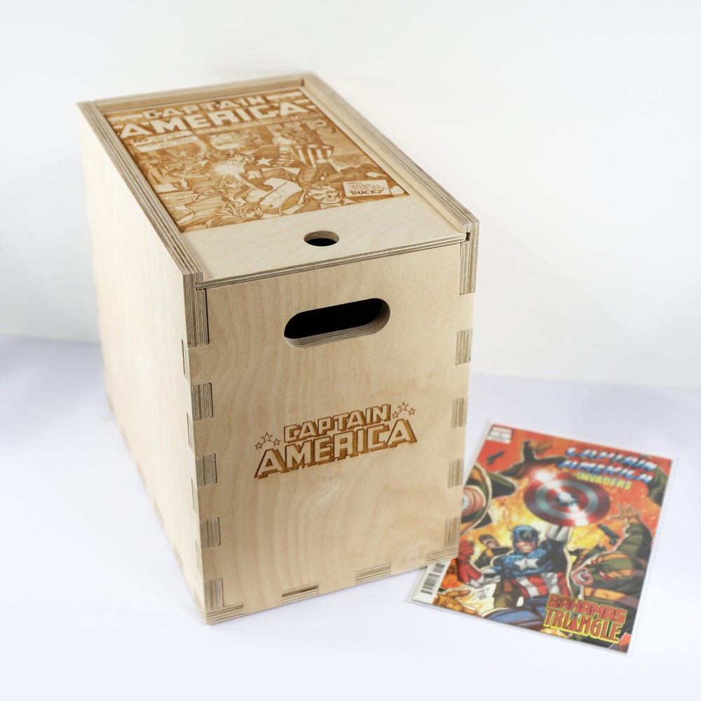 Captain America Timber Comic Storage Box *Comics Not Included