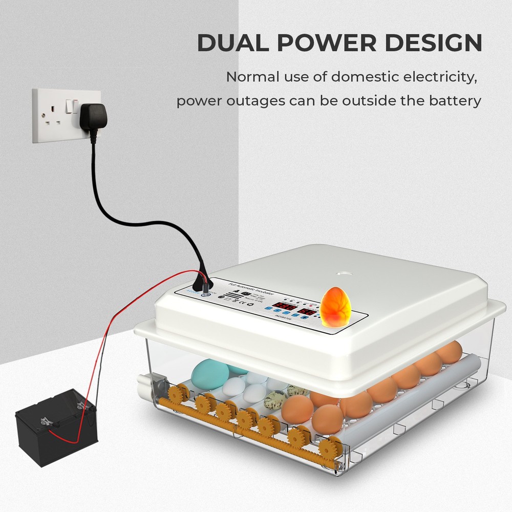 36Egg Incubators for Hatching Eggs with Automatic Egg Turning and Egg Candler