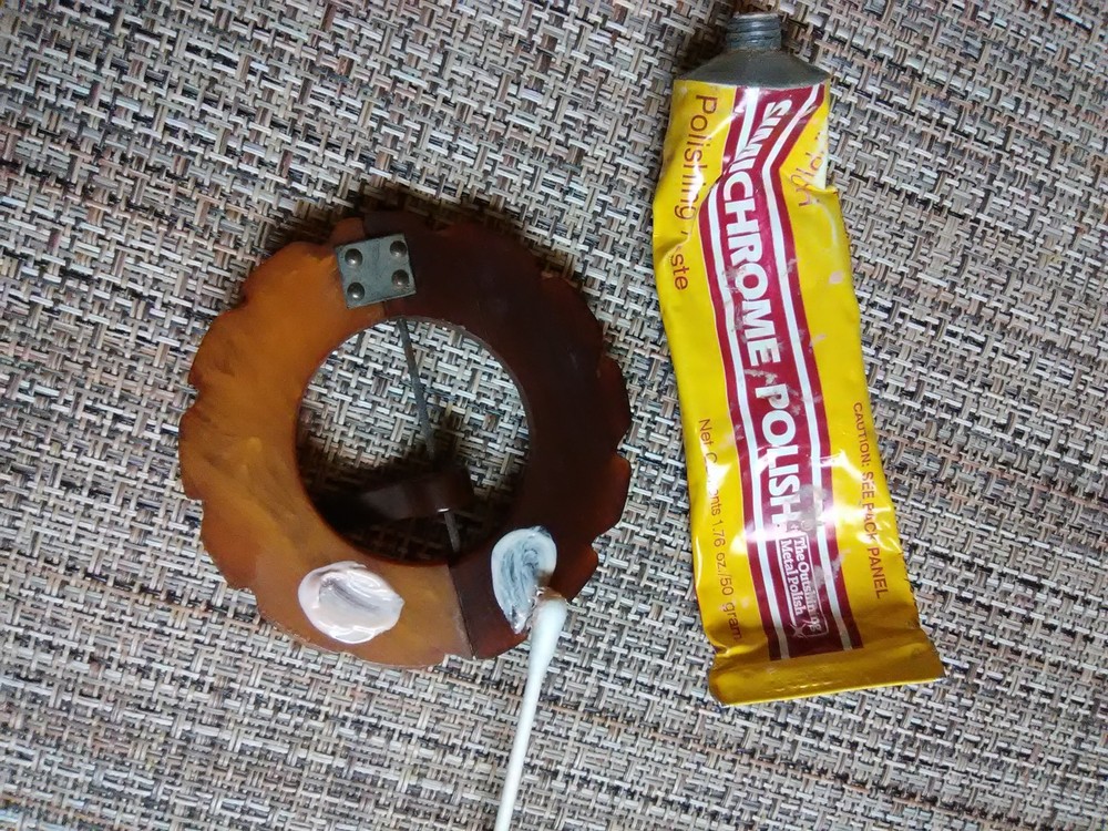 Carved Bakelite buckle