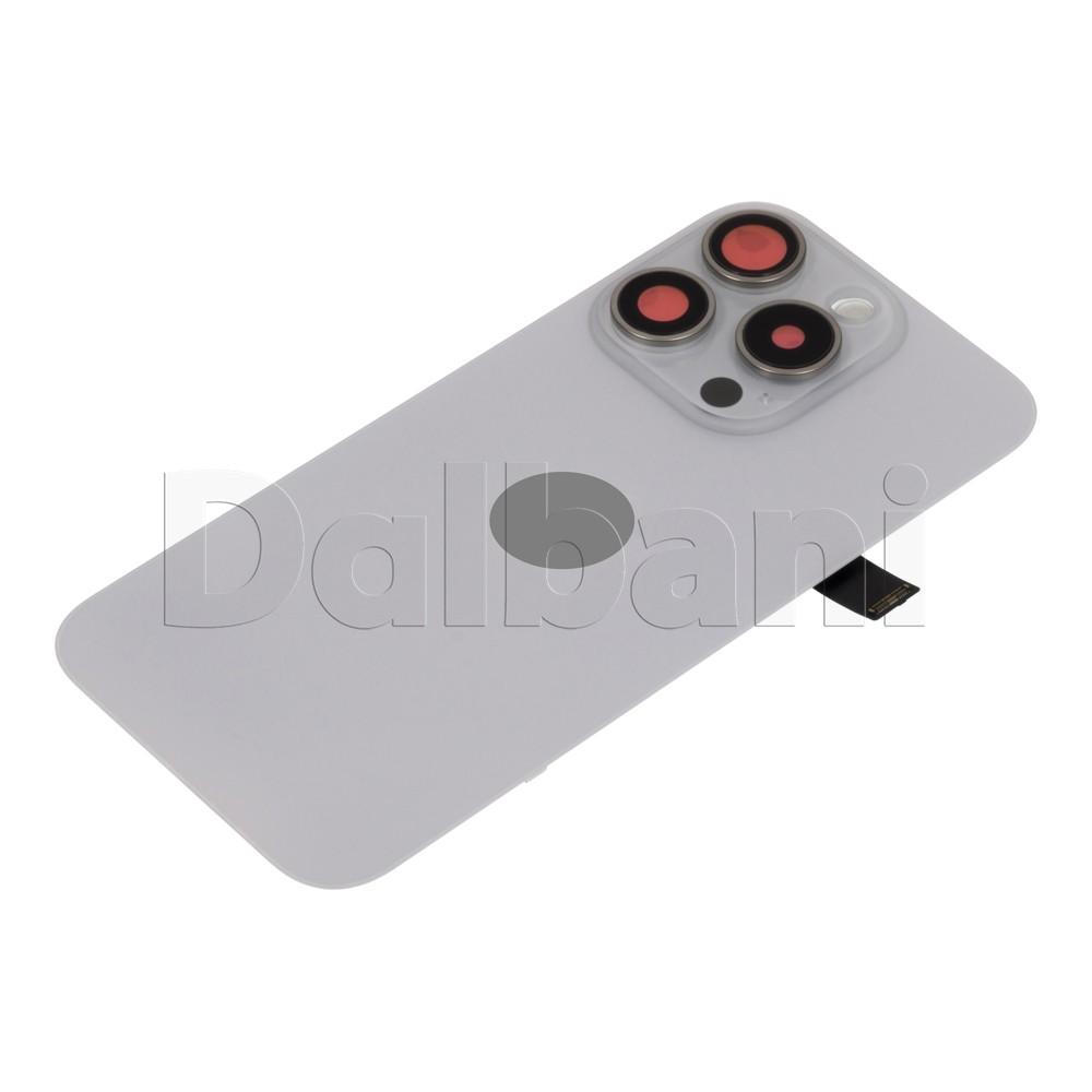 White Replacement Back Glass Housing Frame For iPhone 15 Pro Battery Cover
