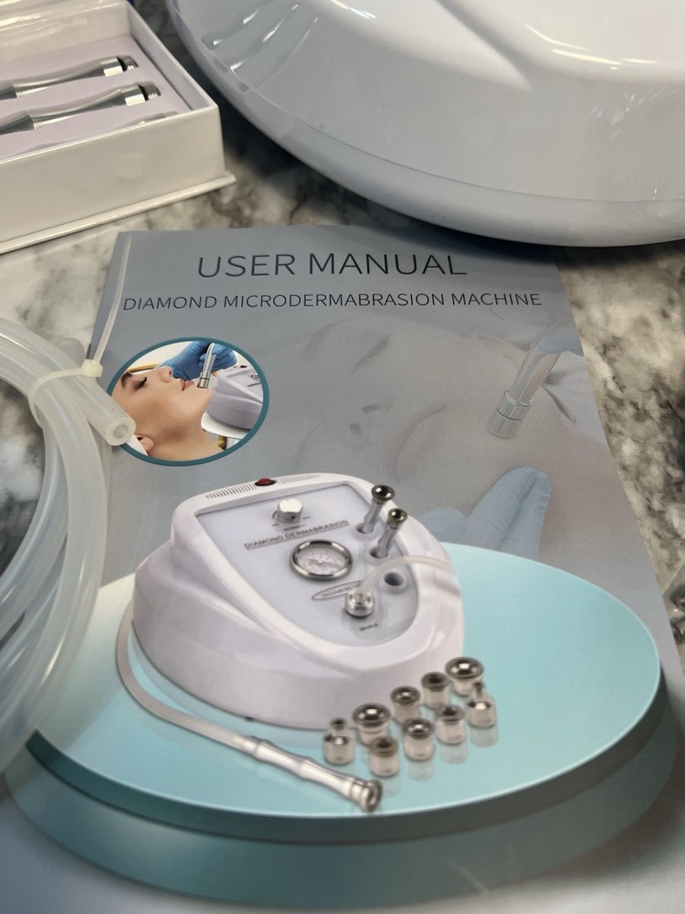 Skin System Diamond Microdermabrasion Machine Adjustable Intensity Tips & Wands