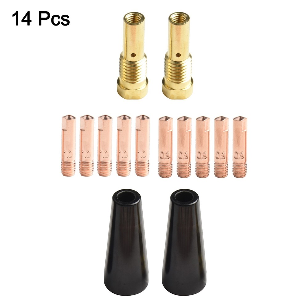 Welding Accessory Pack Includes Gasless Nozzles and Multiple Contact Tips