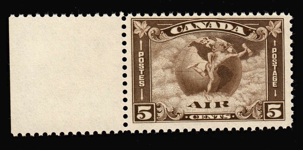 Canada #C2 Airmail 'Allergory - Airmail Circles Globe' MNH ($100)