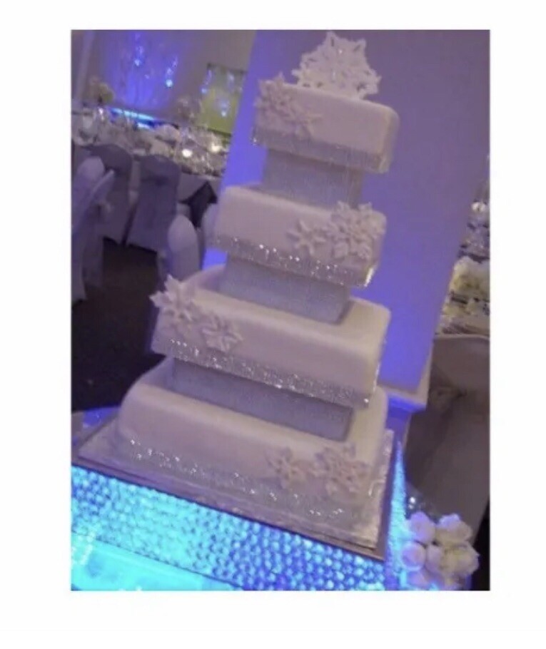 Square Wedding Cake Stand With Led Light