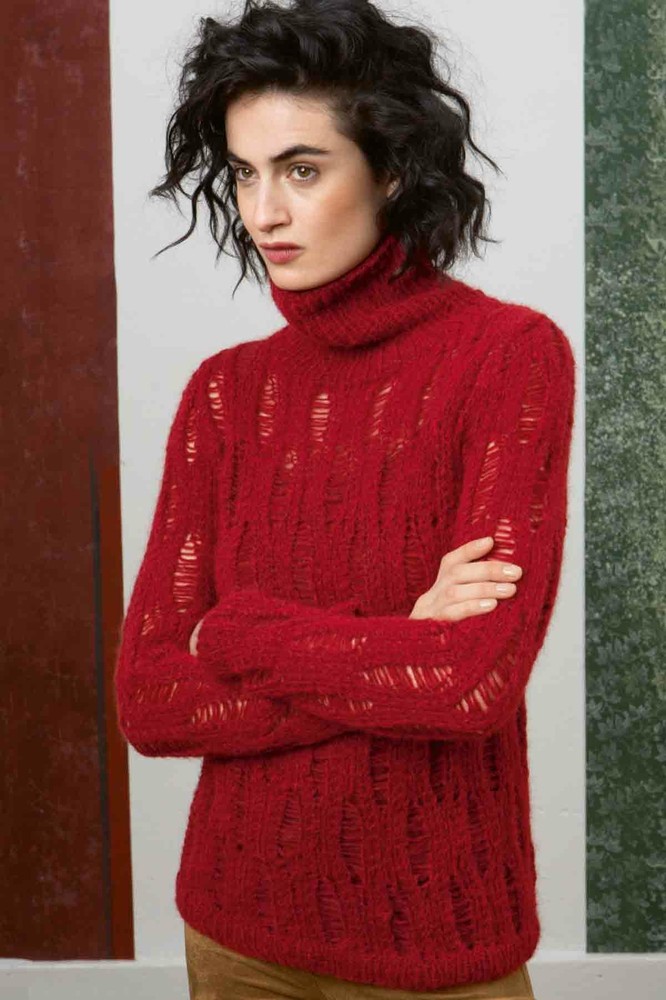 Pullover - Lang Yarns Malou Light - Model Package Knitting Package With A