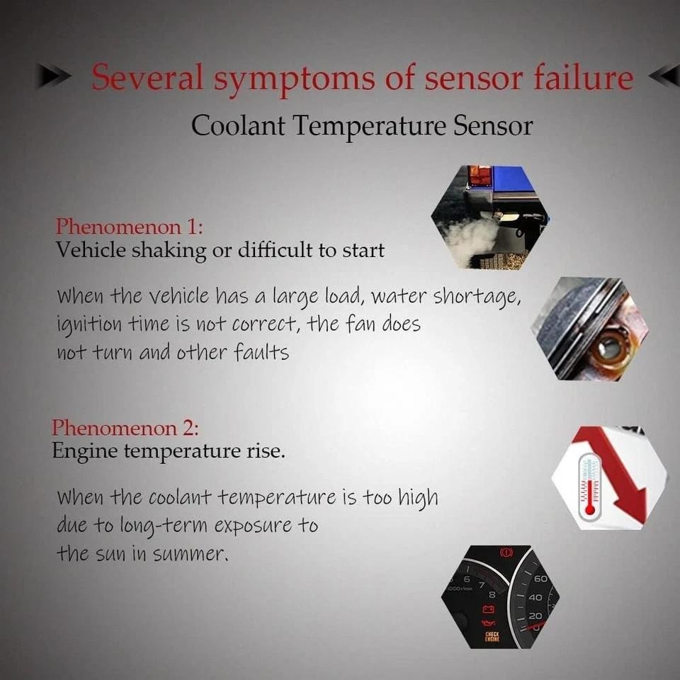 Coolant Temperature Sensor, Water Temperature Sensor 5149077ab Compatible Wit