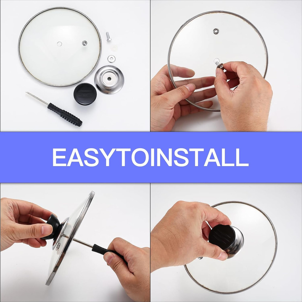 10 PCS Universal Replacement Grips, Suitable for Casserole Glass Pot Lid Knobs