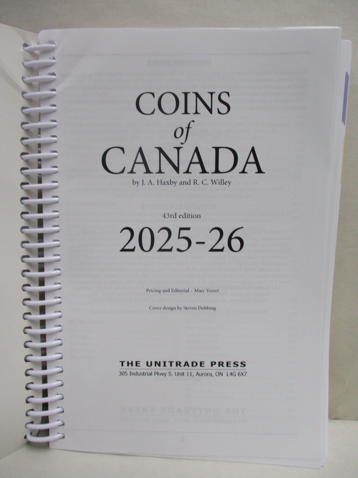 2025 2026 Coins of Canada 43rd Edition by J.A. Haxby and R.C. Willey Value Guide