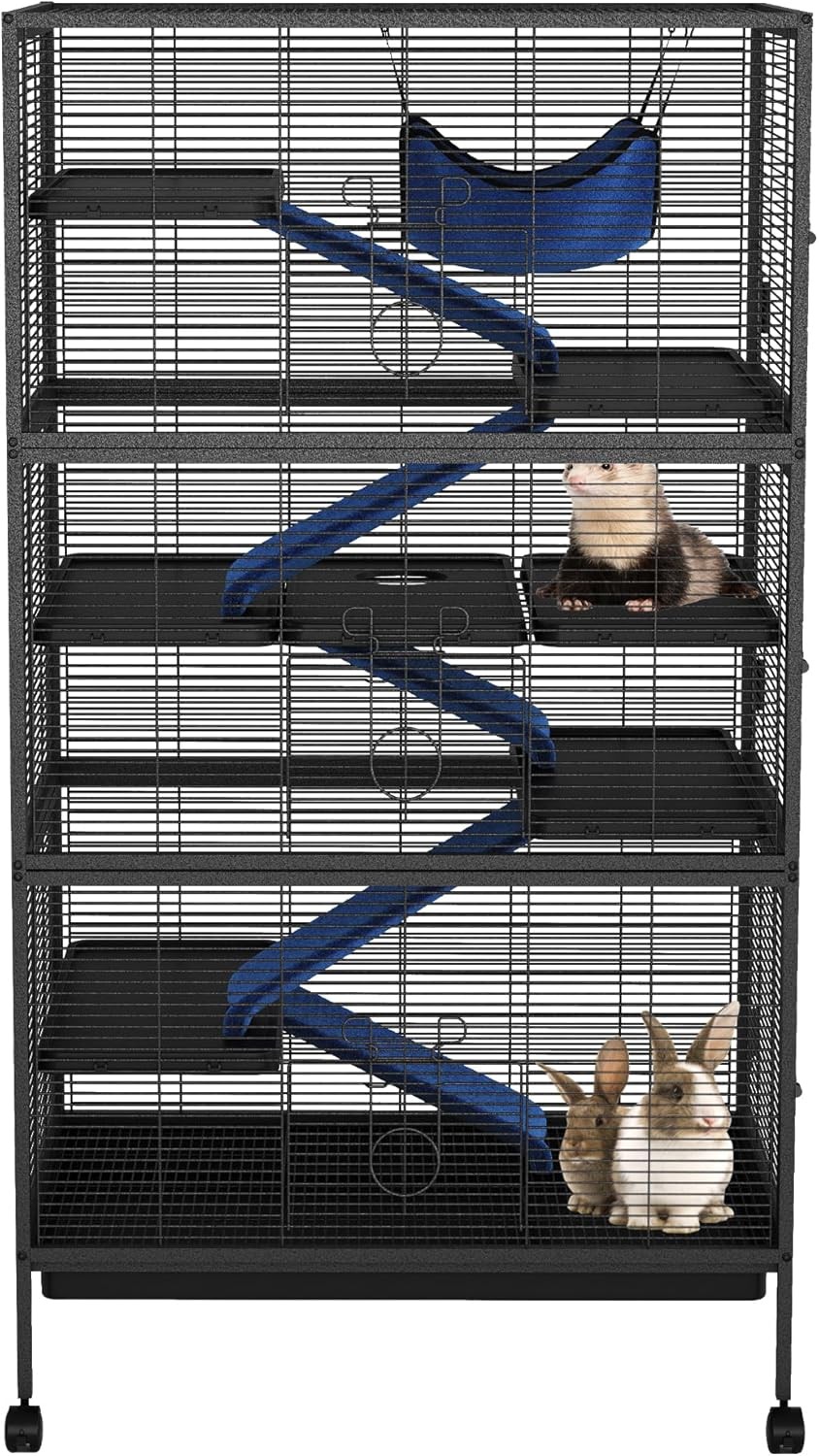 50" 6-Floor Critter Nation Cage Ferret Cage Chinchilla Rat Mice Squirrel Rabbit