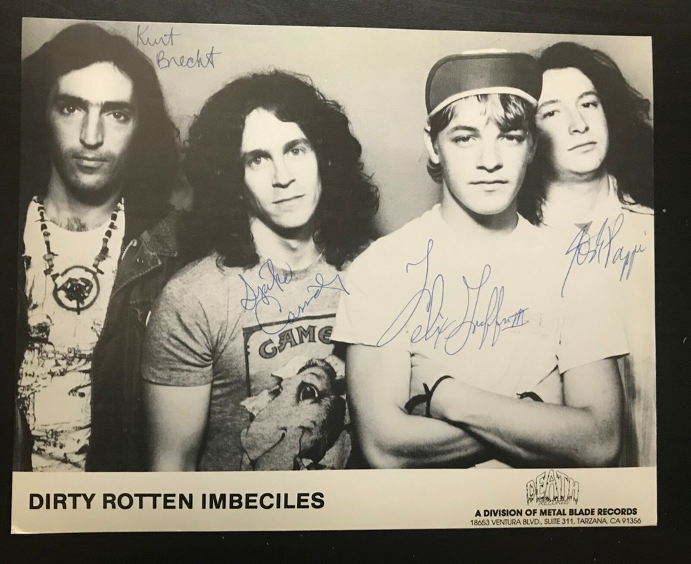 D.R.I. - SIGNED AUTOGRAPHED - PROMO PHOTO -1987 DIRTY ROTTEN IMBECILES CROSSOVER