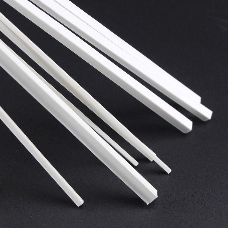 10pcs 250mm ABS Plastic Rod Square Solid Bar DIY Model Craft Multi Sizes