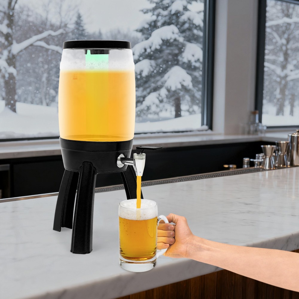 Modern style beer barrel black suitable for bars, restaurants