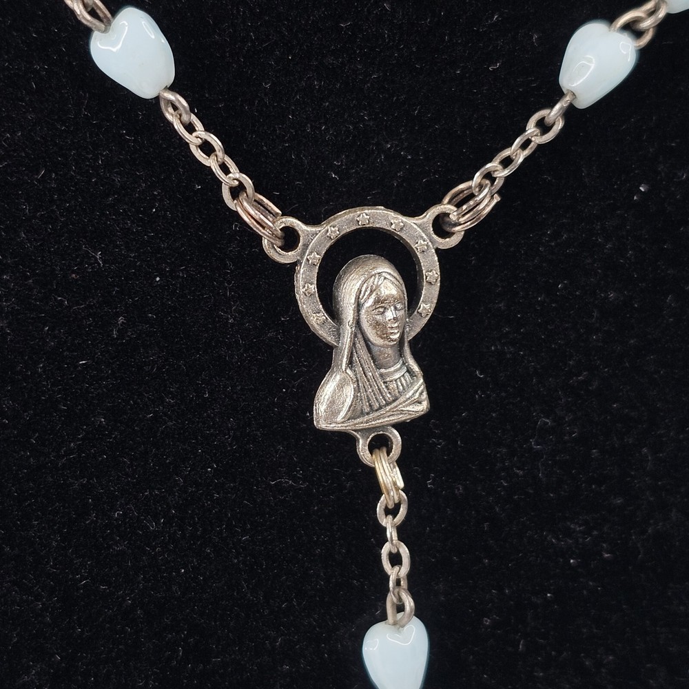 Blue Beaded Rosary Italy