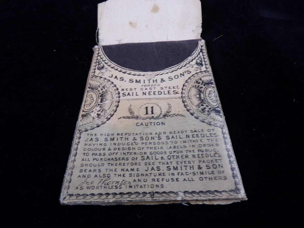 Sail Makers Needles Book with Needles J.A. Smith & Son