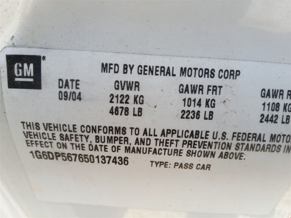 CTS 2005 Fuse Box Cabin 40923