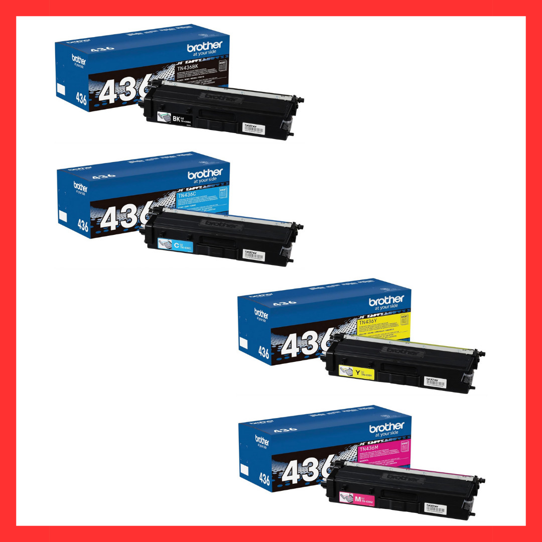 Brother TN436 High Yield Toner Set - Pack Of 4 (Black,Magenta,Cyan,Yellow) NEW!!