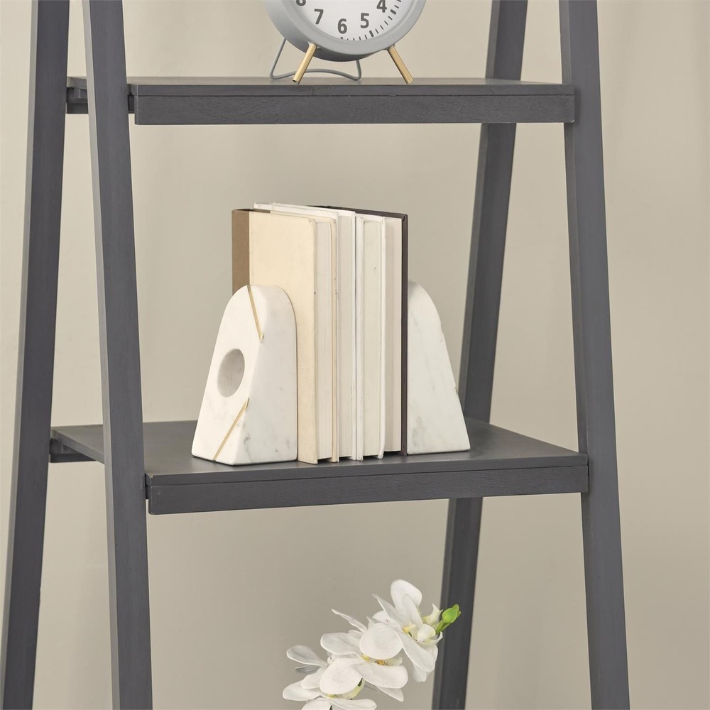 White Marble Pyramid Decorative Bookends