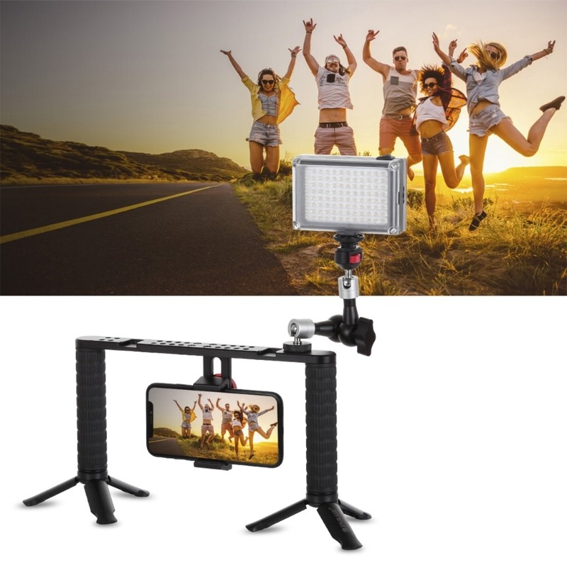 6Inch Adjustable Aluminum Bracket Arm Ball Head Mount For DSLR Camera LED Light
