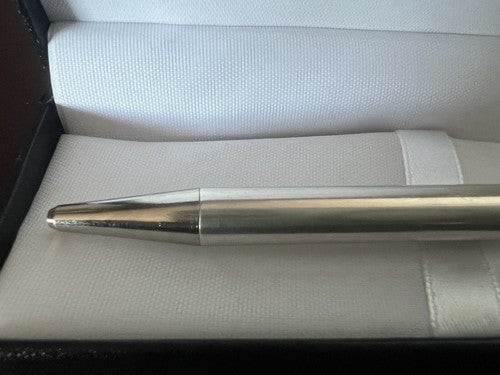 Red Ballpoint Pen Solid 925 Silver Satin Glossy Profiles Click Button 21