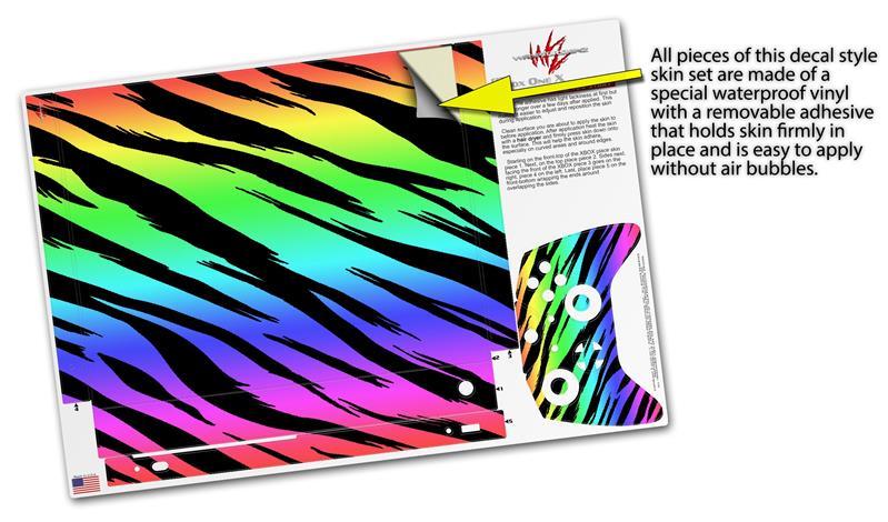 Skin for XBOX One X Console Controller Tiger Rainbow Decal