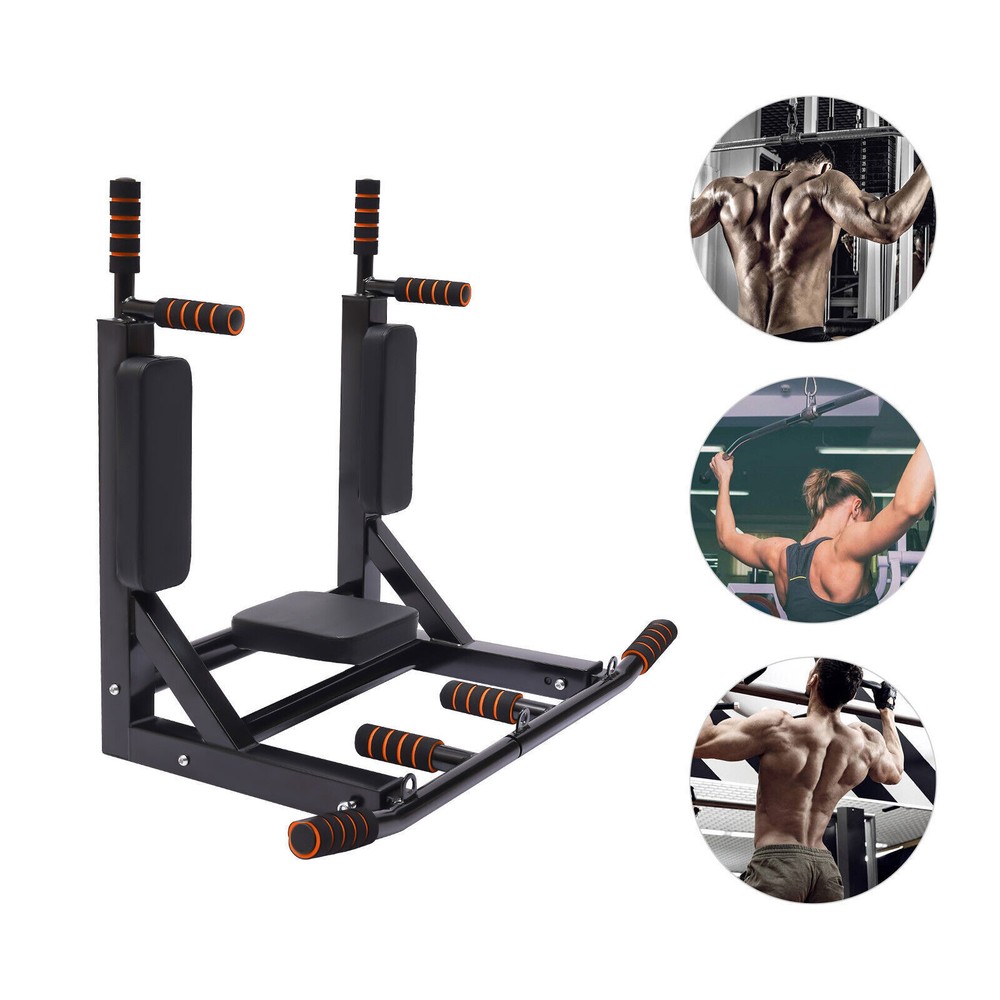 Wall-Mounted Dip Stand for Pull-Ups, Leg Lifts, and Home Workouts