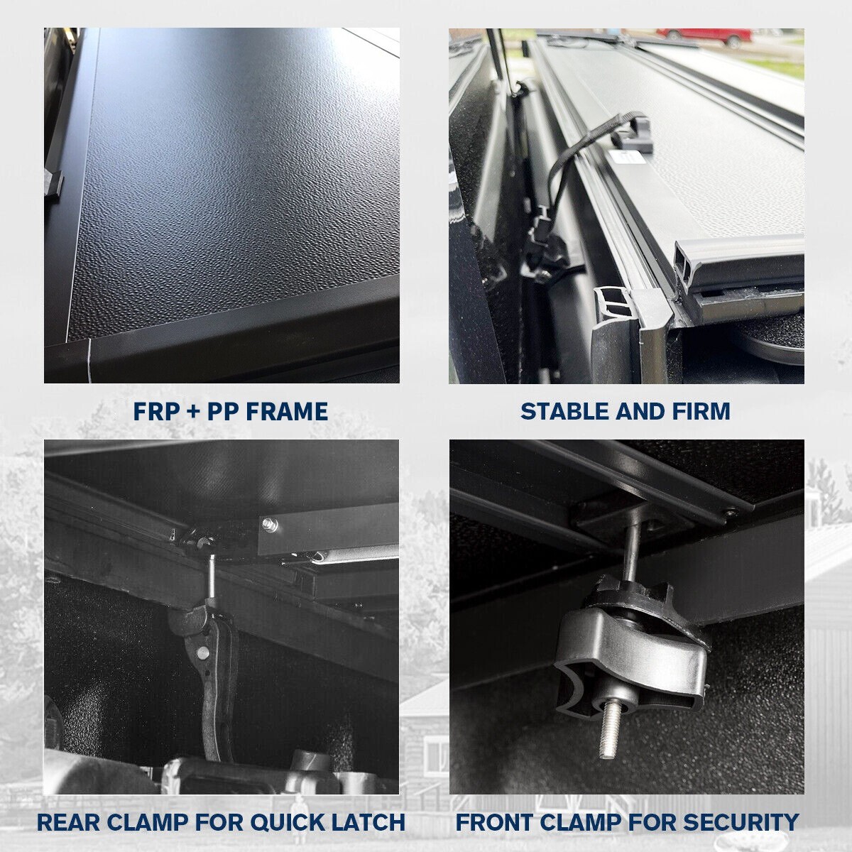 Hard Tri-Fold Tonneau Cover For 03-24 Dodge Ram 1500 2500 3500 6.4FT Truck Bed