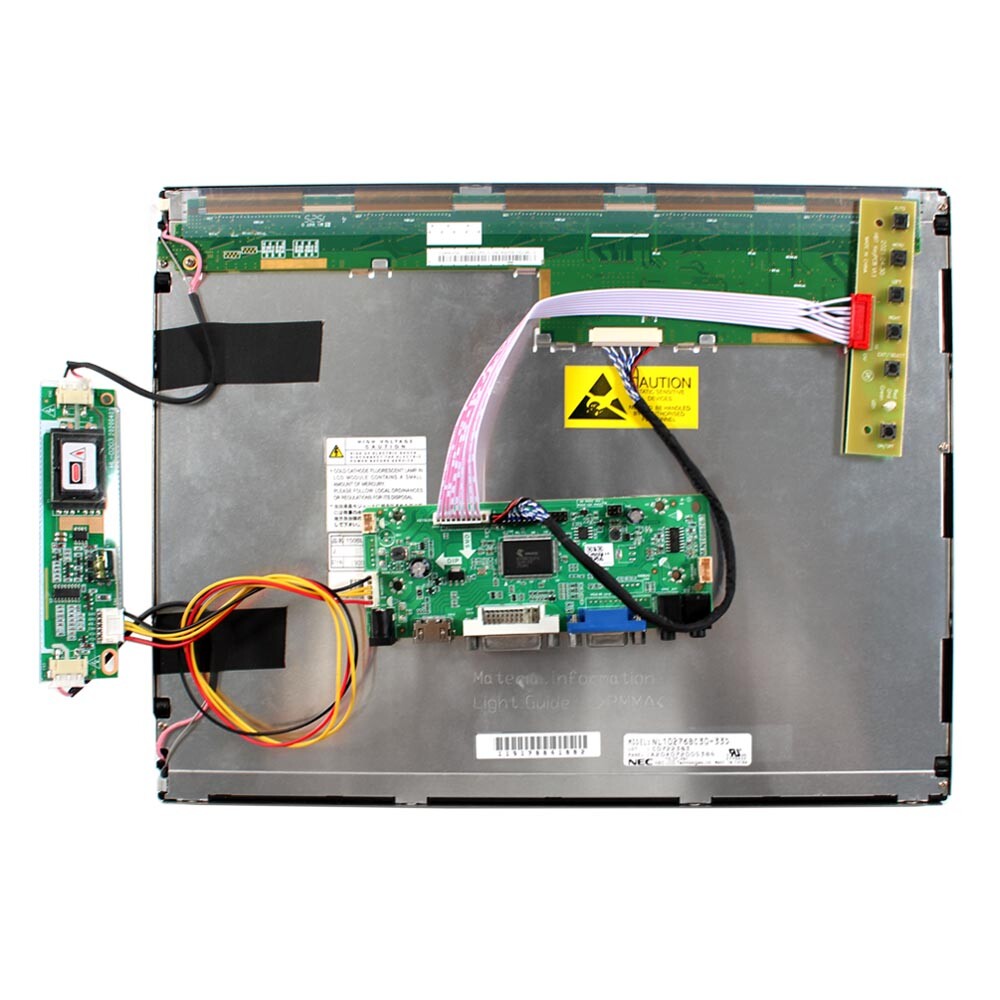 VGA DVI HMDI LCD Controller Board For 15" 1024x768 NL10276BC30-33D LCD Screen