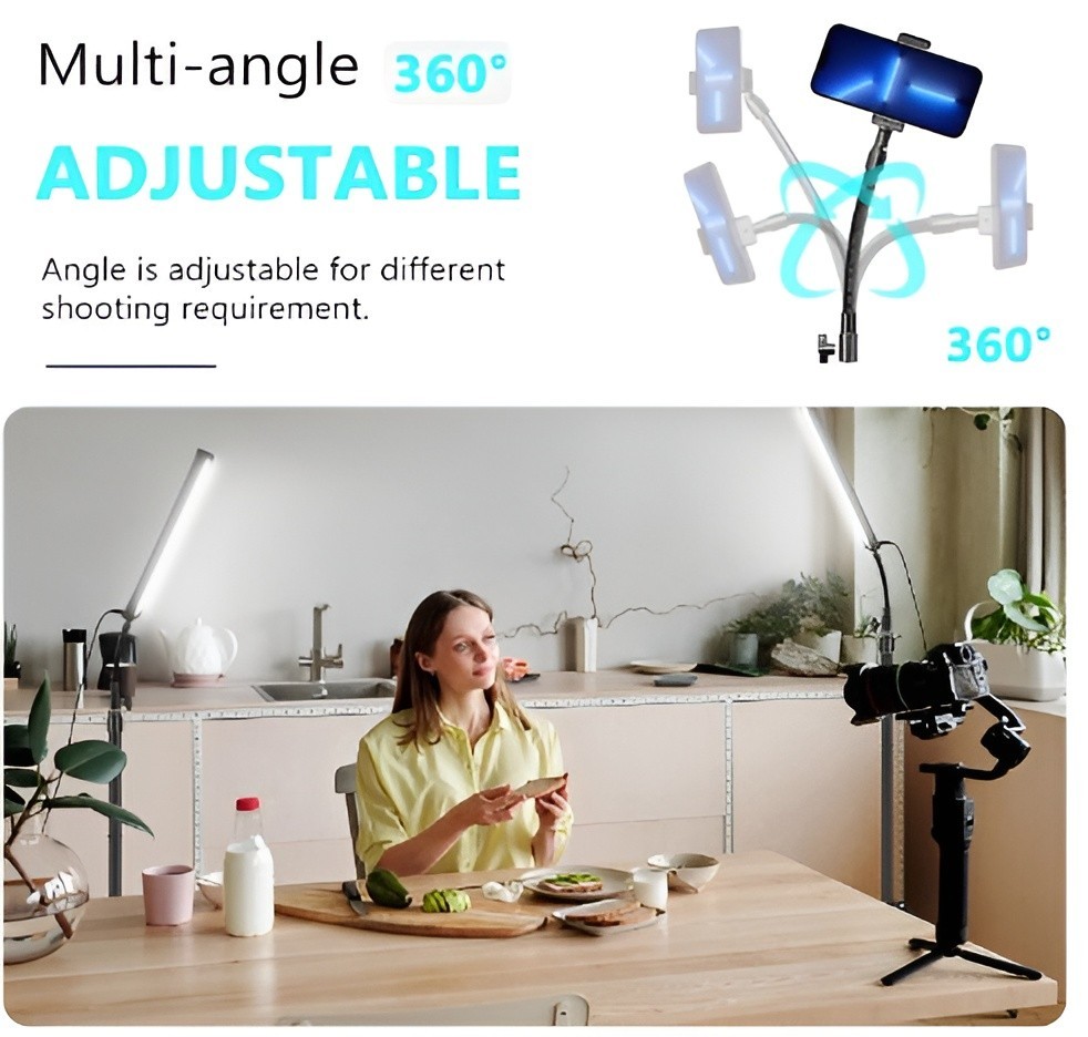 Led Video Lighting with Wand Stick - Photography Studio Light,Adjustable ...