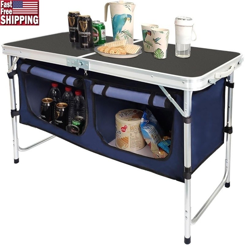 Portable Folding Camping Table Lightweight Collapsible Picnic BBQ Tailgating New