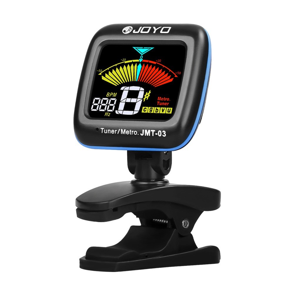 JOYO Guitar Tuner Digital Clip-On Electronic Tuner Metronome with Color Display