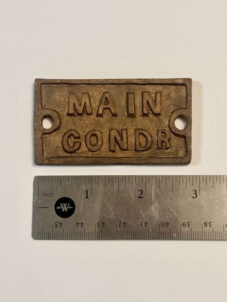 RMS Titanic Main Condenser Identification Plaque Replica