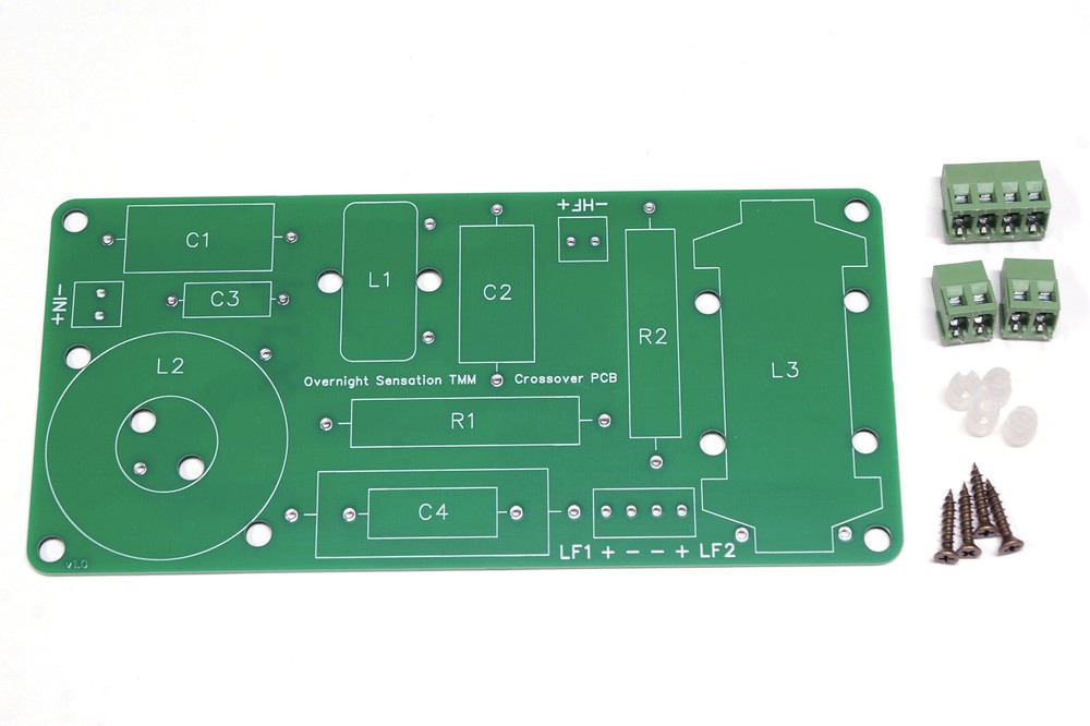 Crossover PCB for the Overnight Sensation TMM DIY speaker design - PCB Kit