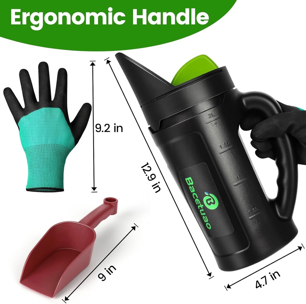 Hand Spreader Shaker, Multiple Adjustable Opening Sizes for All Purpose for Gras